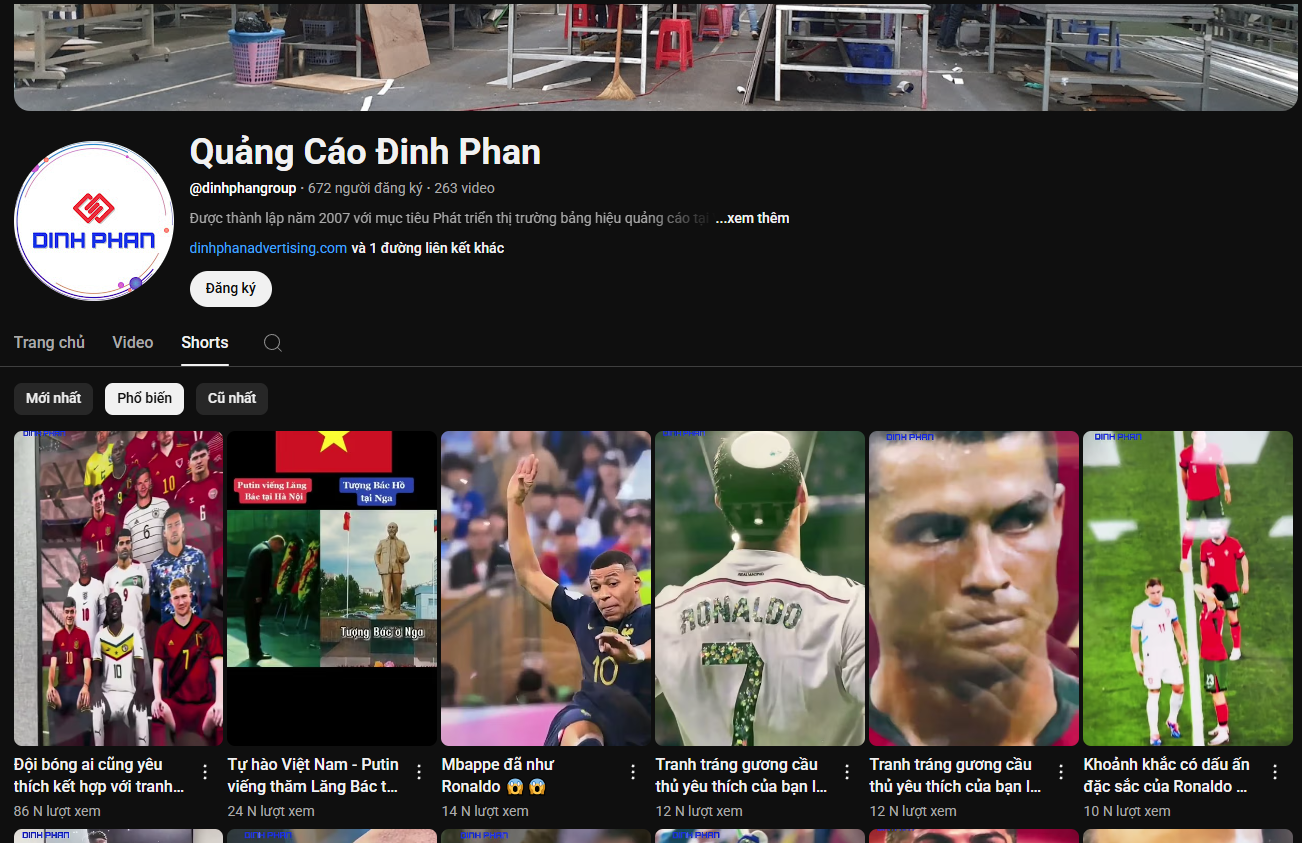 youtube Quảng Cáo Đinh Phan